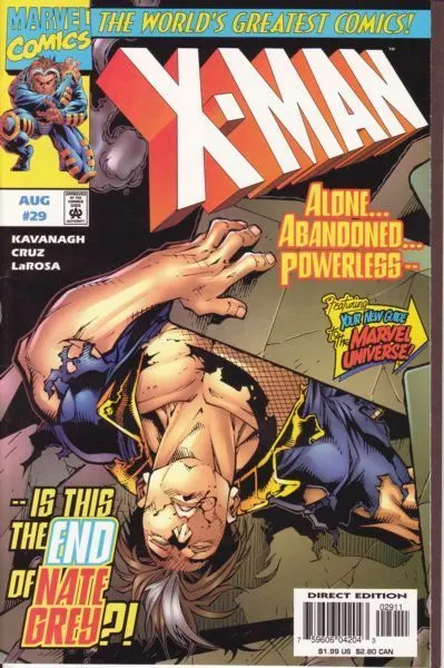 X-Man #29 Direct Edition comic book cover, 1997