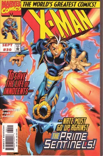 X-Man #30 Direct Edition comic book cover, 1997