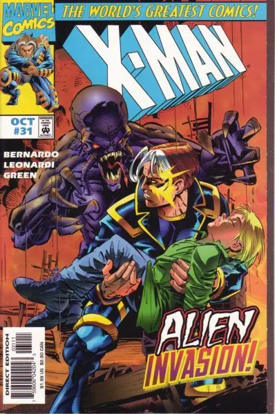 X-Man #31 Direct Edition comic book cover, 1997