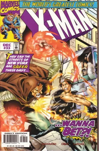 X-Man #33 Direct Edition comic book cover, 1997