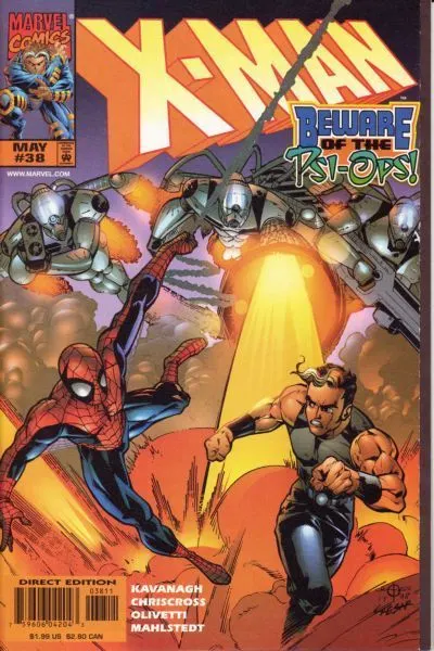 X-Man #38 Direct Edition comic book cover, 1998