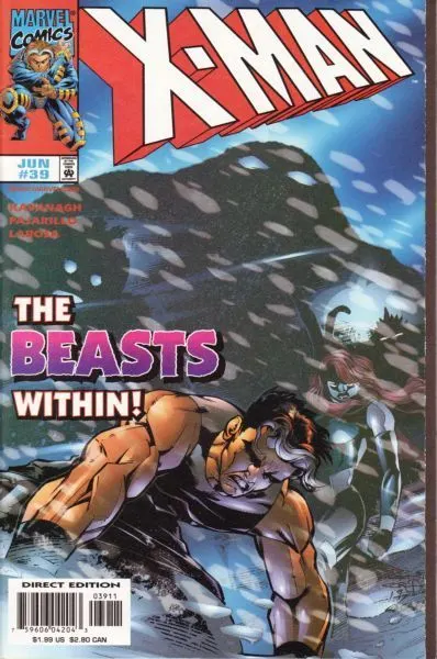 X-Man #39 Direct Edition comic book cover, 1998
