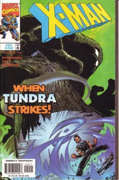 X-Man #40 Direct Edition comic book cover, 1998