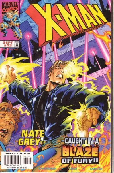 X-Man #42 Direct Edition comic book cover, 1998