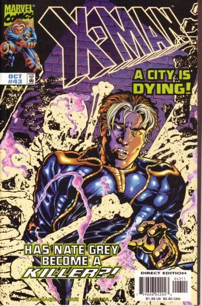 X-Man #43 Direct Edition comic book cover, 1998
