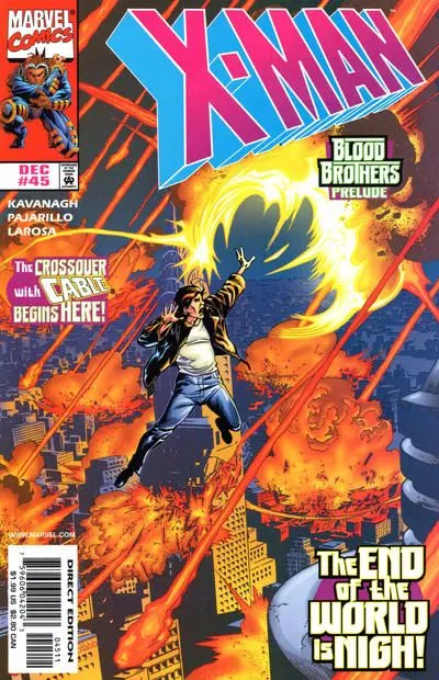 X-Man #45 Direct Edition comic book cover, 1998