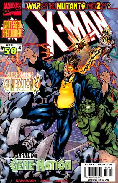 X-Man #50 Direct Edition comic book cover, 1999