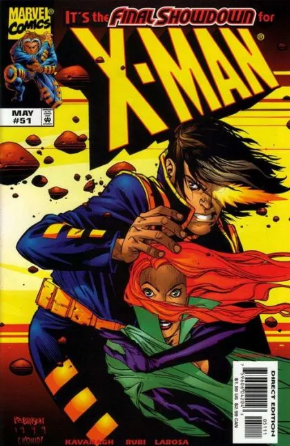 X-Man #51 Direct Edition comic book cover, 1999