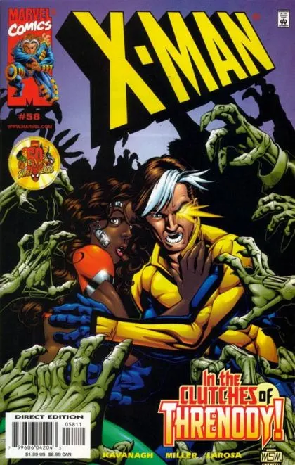 X-Man #58 Direct Edition comic book cover, 1999