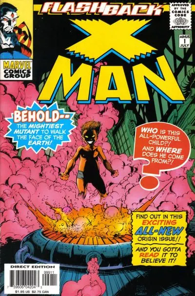 X-Man #-1A comic book cover, 1997