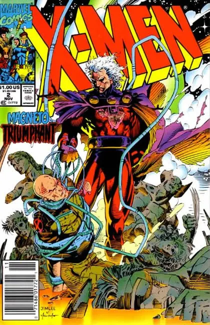 X-Men, Vol. 1 #2 Newsstand Edition comic book cover, 1991