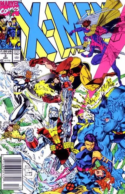X-Men, Vol. 1 #3 Newsstand Edition comic book cover, 1991