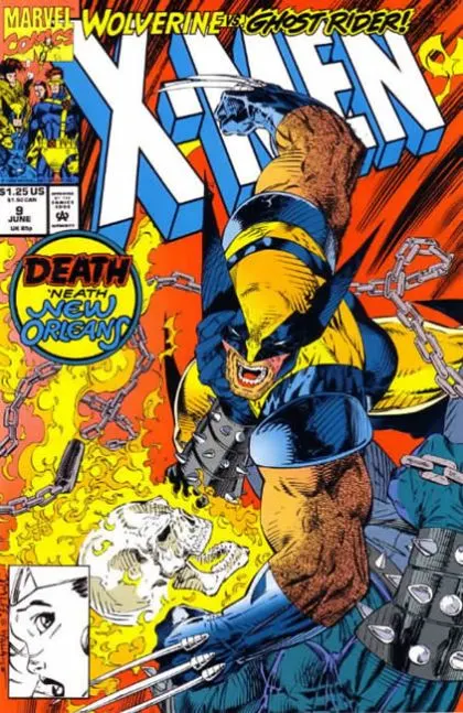 X-Men, Vol. 1 #9 Direct Edition comic book cover, 1992