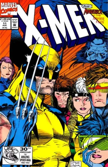 X-Men, Vol. 1 #11 Direct Edition comic book cover, 1992