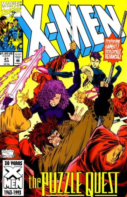 X-Men, Vol. 1 #21 Direct Edition comic book cover, 1993