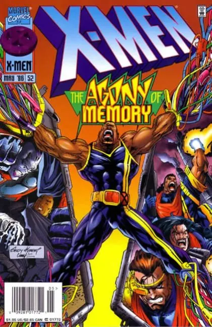 X-Men, Vol. 1 #52 Newsstand Edition comic book cover, 1996
