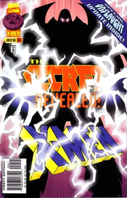 X-Men, Vol. 1 #54 Direct Edition comic book cover, 1996