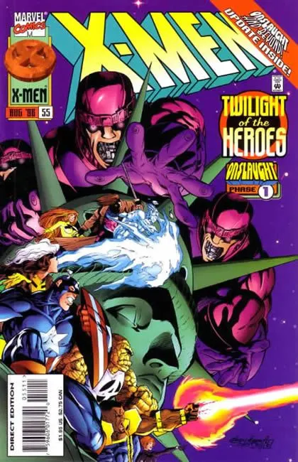 X-Men, Vol. 1 #55 Direct Edition comic book cover, 1996