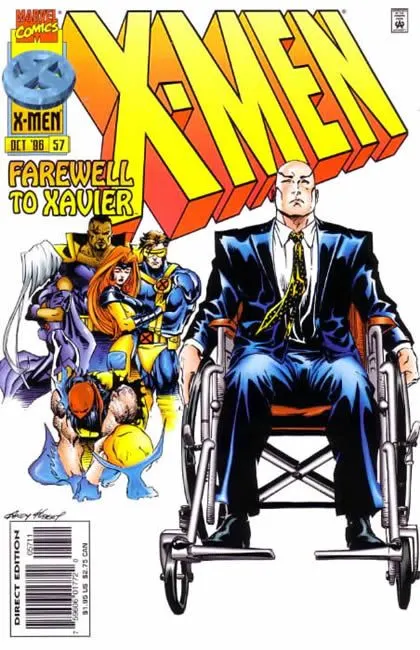 X-Men, Vol. 1 #57 Direct Edition comic book cover, 1996