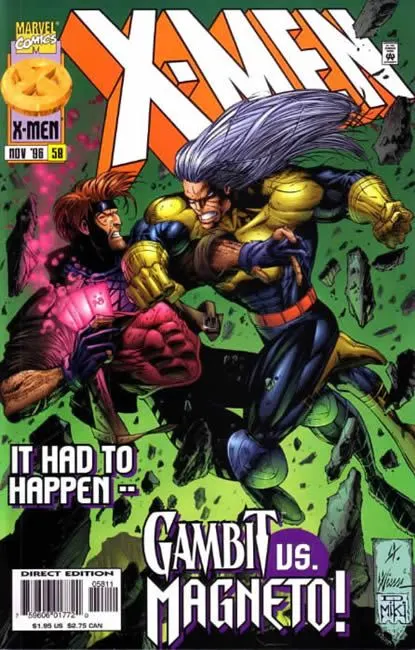 X-Men, Vol. 1 #58 Direct Edition comic book cover, 1996
