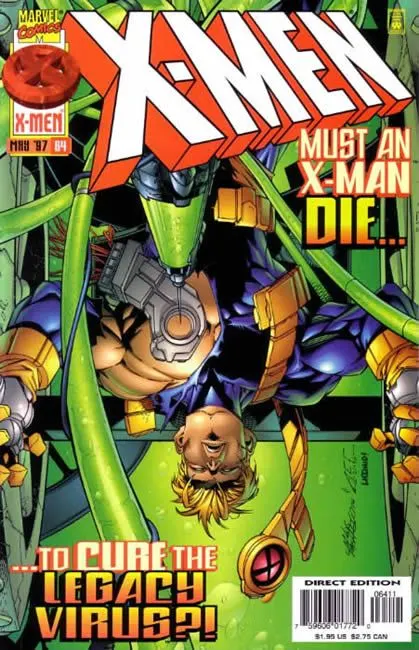 X-Men, Vol. 1 #64 Direct Edition comic book cover, 1997
