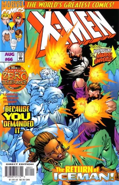 X-Men, Vol. 1 #66 Direct Edition comic book cover, 1997