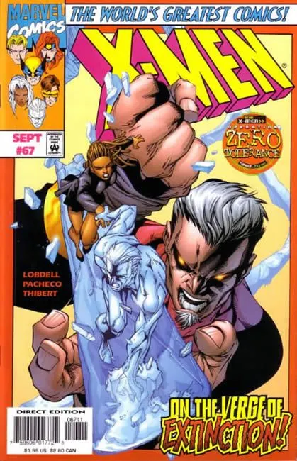 X-Men, Vol. 1 #67 Direct Edition comic book cover, 1997