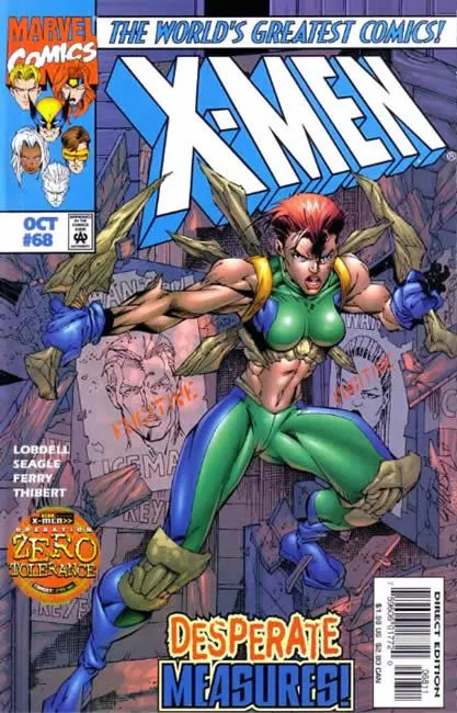 X-Men, Vol. 1 #68 Direct Edition comic book cover, 1997