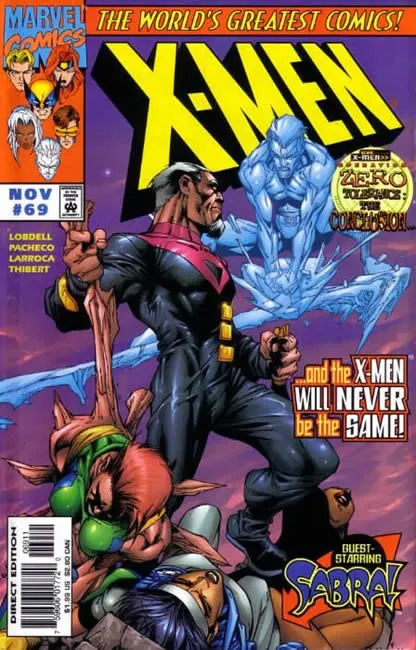 X-Men, Vol. 1 #69 Direct Edition comic book cover, 1997