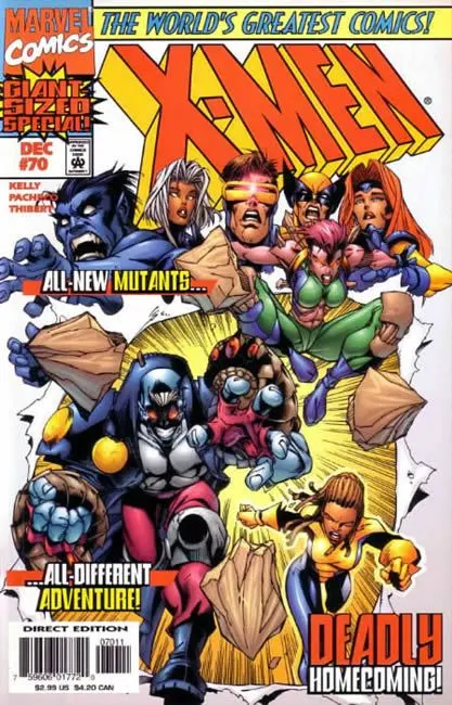 X-Men, Vol. 1 #70 Direct Edition comic book cover, 1997