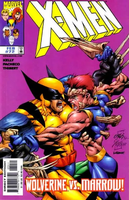 X-Men, Vol. 1 #72 Direct Edition comic book cover, 1998