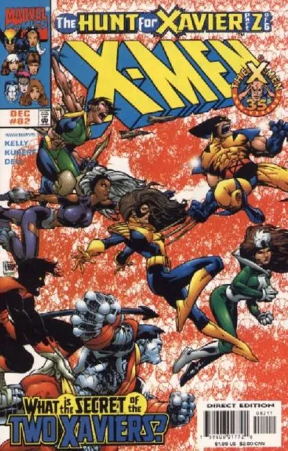 X-Men, Vol. 1 #82 Direct Edition comic book cover, 1998