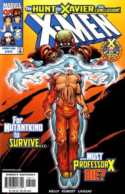 X-Men, Vol. 1 #84 Direct Edition comic book cover, 1999