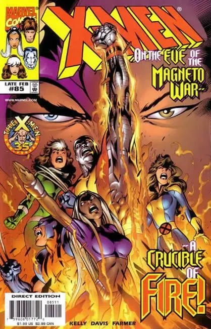X-Men, Vol. 1 #85 Direct Edition comic book cover, 1999