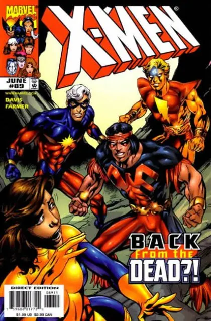 X-Men, Vol. 1 #89 Direct Edition comic book cover, 1999