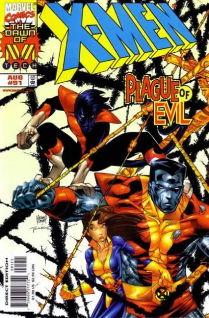 X-Men, Vol. 1 #91 Direct Edition comic book cover, 1999