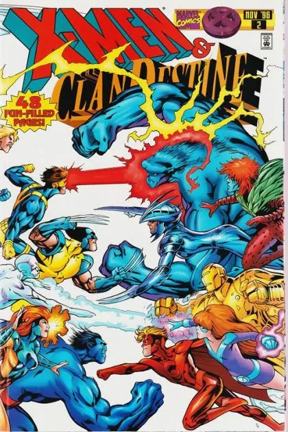 X-Men: Clan Destine #2 comic book cover, 1996