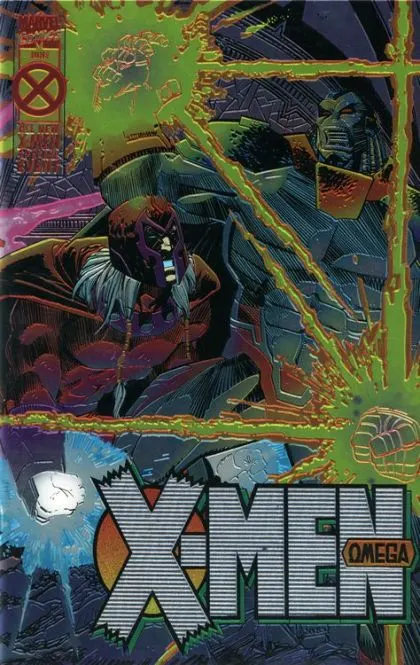 X-Men Omega #1 Direct Edition (Chromium Cover) comic book cover, 1995