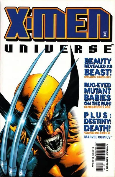 X-Men Universe #1 Direct Edition comic book cover, 1999