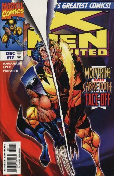X-Men Unlimited, Vol. 1 #17 Direct Edition comic book cover, 1997