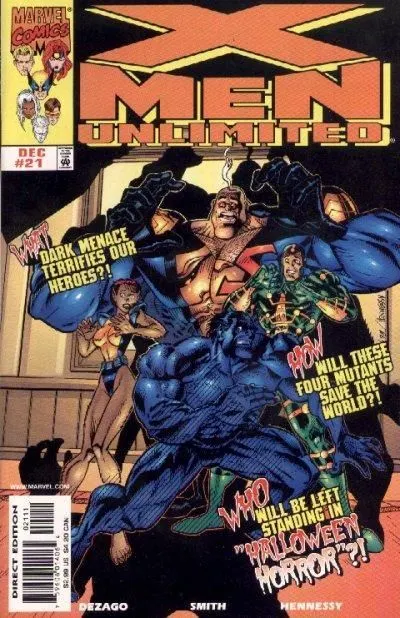 X-Men Unlimited, Vol. 1 #21 Direct Edition comic book cover, 1998