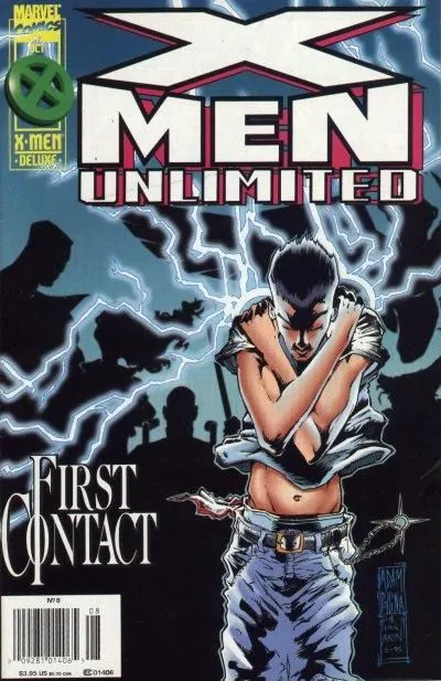 X-Men Unlimited, Vol. 1 #8 Newsstand Edition comic book cover, 1995