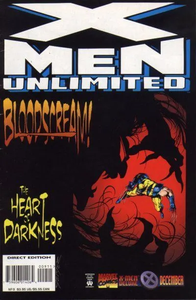 X-Men Unlimited, Vol. 1 #9 Direct Edition comic book cover, 1995