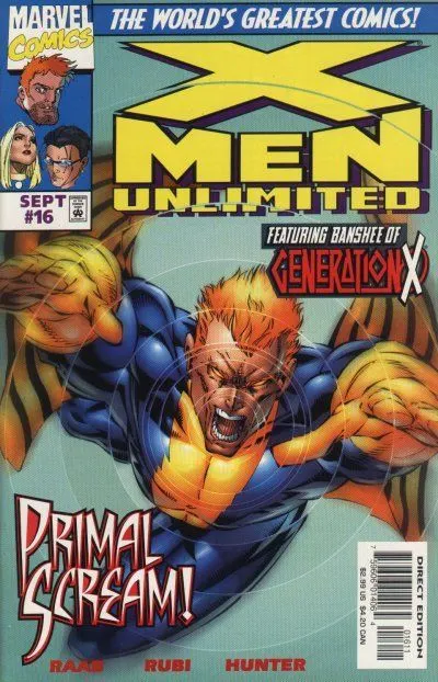 X-Men Unlimited, Vol. 1 #16 Direct Edition comic book cover, 1997