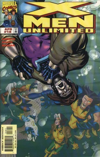 X-Men Unlimited, Vol. 1 #18 Direct Edition comic book cover, 1998