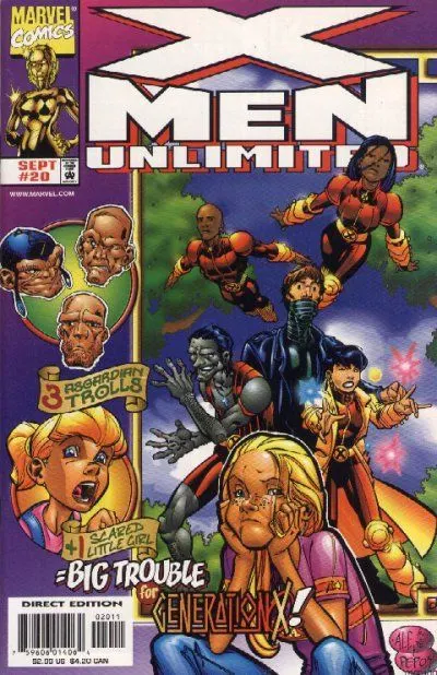 X-Men Unlimited, Vol. 1 #20 Direct Edition comic book cover, 1998