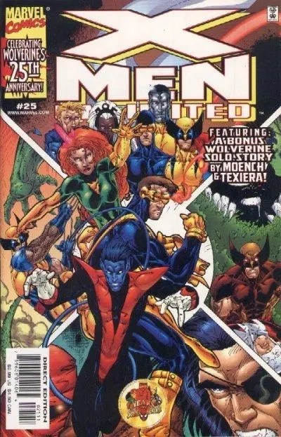 X-Men Unlimited, Vol. 1 #25 Direct Edition comic book cover, 1999