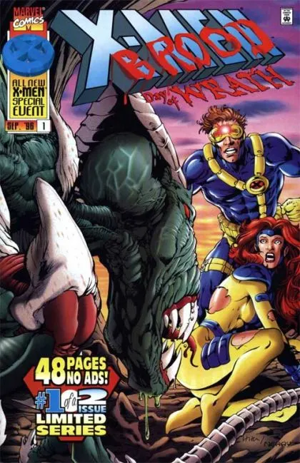 X-Men vs. The Brood #1 comic book cover, 1996