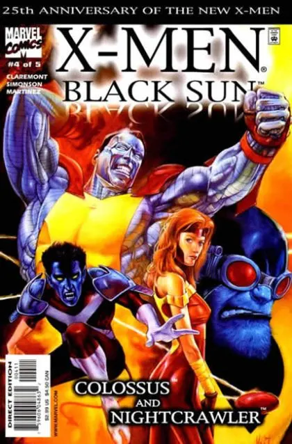 X-Men: Black Sun #4 comic book cover, 2000