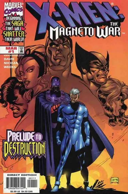 X-Men: Magneto War #1 comic book cover, 1999
